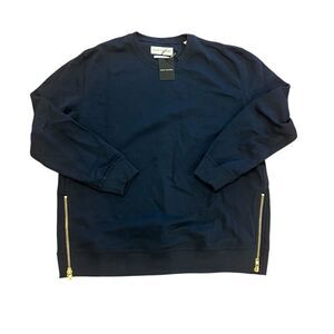 NWT Good Counsel men's king Crewneck sweatshirt with side zip size 2x navy